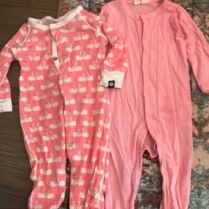 Pink Organic sleepers 0-3